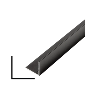 1"x1"x192" Black 90° Trim