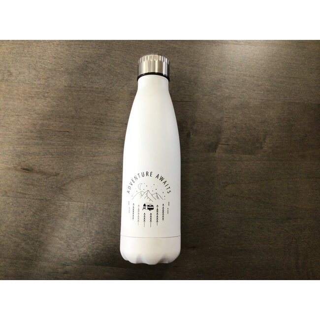 16 OZ White Stainless Insulated Water Bottle