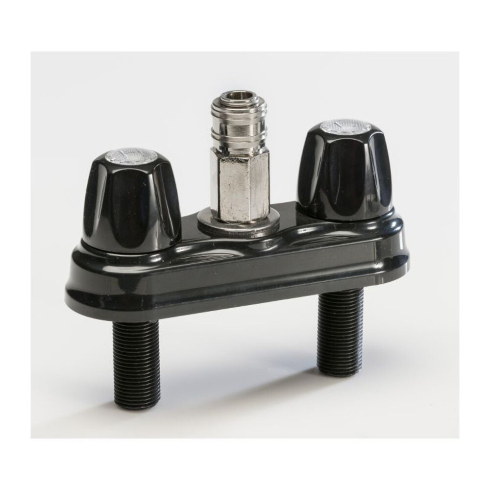 4" Quick Connect Valve with Black Acrylic Handles & Black Finish