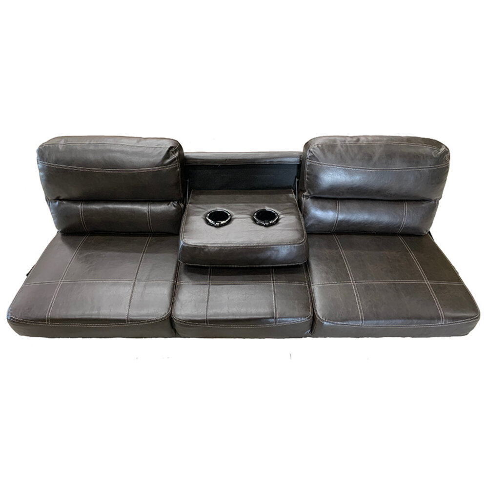 72" RV Jackknife Sofa With Light Up Cupholder - Brown