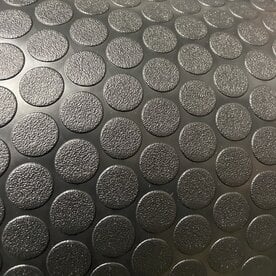 Black Rubber Coin Flooring - 8'6"