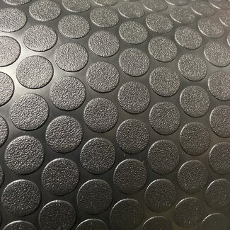 Black Rubber Coin Flooring - 8'2"