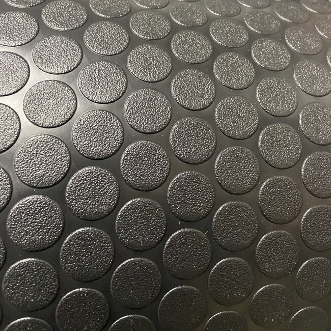 Black Rubber Coin Flooring - 8'2"