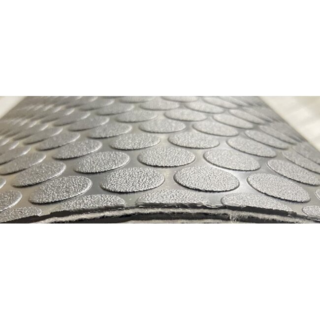 Black Rubber Coin Flooring - 8'2"