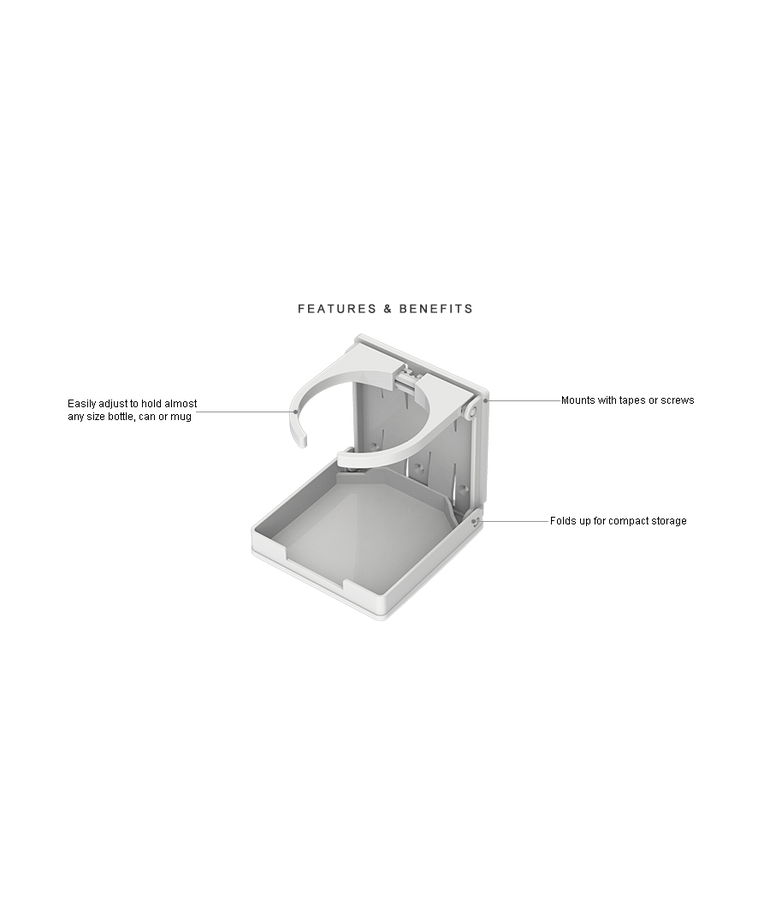 Fold-Up Adjustable Drink Holder Cupholder - SFTS1-01
