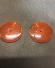 Bargman 74-68-020 Class A 3-3/16" Round Amber Reflector with Center Mounting Hole - 2 Pack