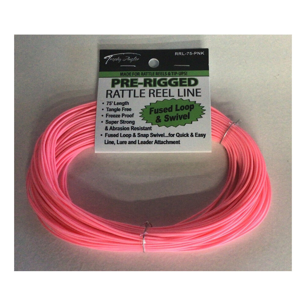 75’ Pink Rattle Reel Line