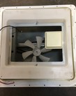 White Roof Vent Power Open and Fan V071142-C4G1
