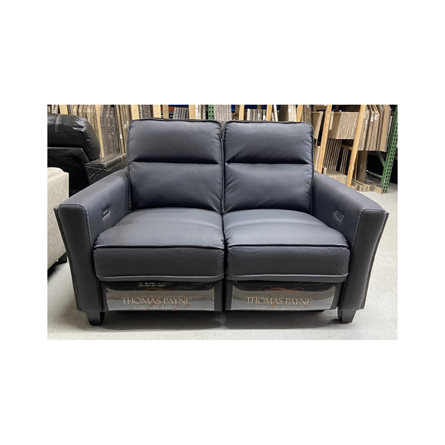 58" Kolva Black RV Power Recliner Loveseat