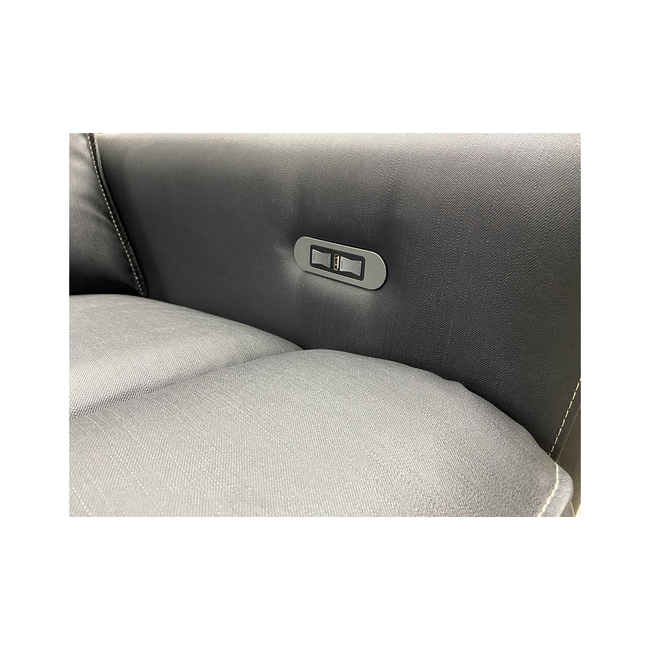 58" Kolva Black RV Power Recliner Loveseat