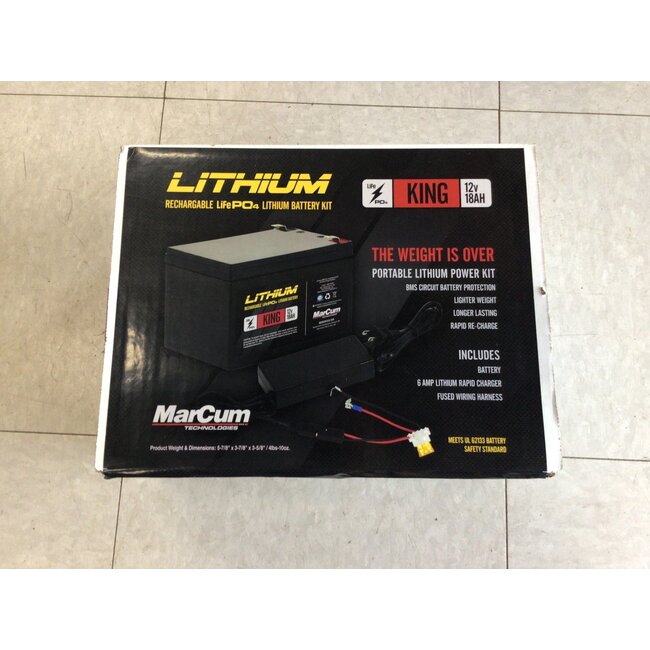 MarCum King 12V 18AH  Battery w/Charger