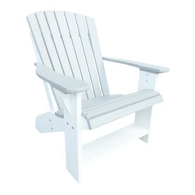 Heritage Adirondack Chair - Light Gray with White Frame
