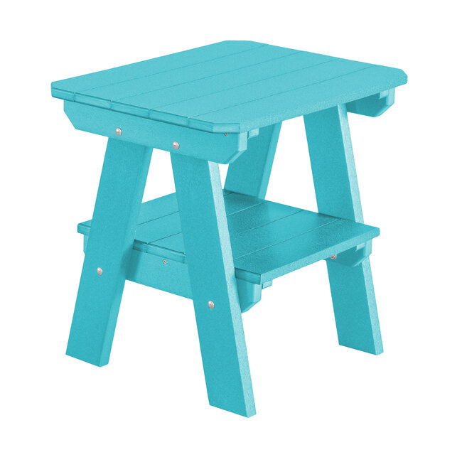 Two Tier End Table - Aruba Blue