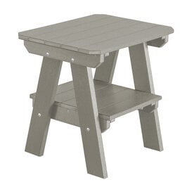 Two Tier End Table - Light Gray