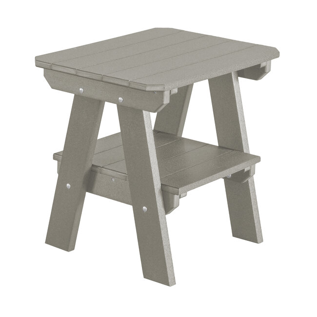 Two Tier End Table - Light Gray