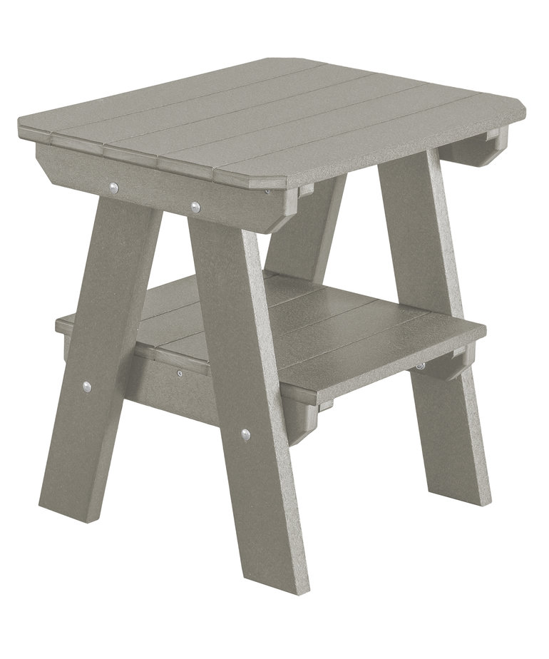 Two Tier End Table - Light Gray