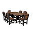 44"x72" Heritage Table Set - Tudor Brown with Black Frame