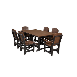 44"x72" Heritage Table Set - Tudor Brown with Black Frame