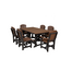 44"x72" Heritage Table Set - Tudor Brown with Black Frame