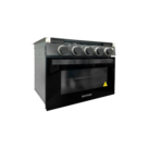 Way Interglobal Greystone 17'' Black Oven/Range Combo with Glow Knobs