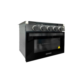 Way Interglobal Greystone 17'' Black Oven/Range Combo with Oven Light