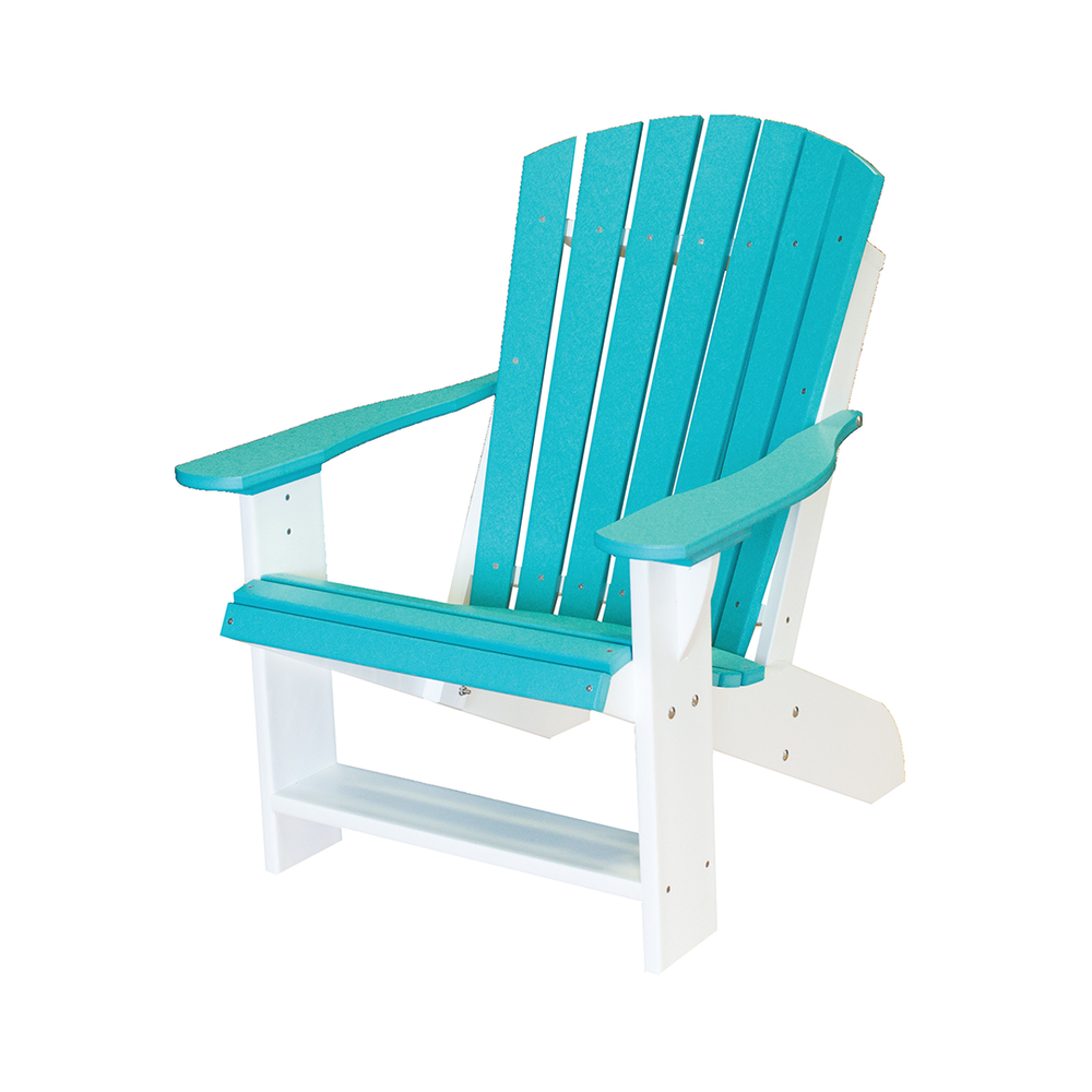 Heritage Adirondack Chair - Aruba Blue with White Frame