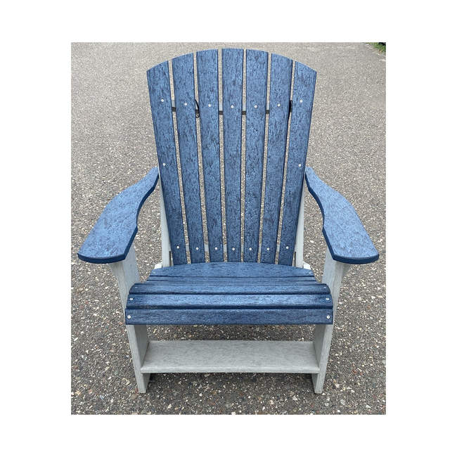 Heritage Adirondack Chair - Patriot Blue with Light Gray