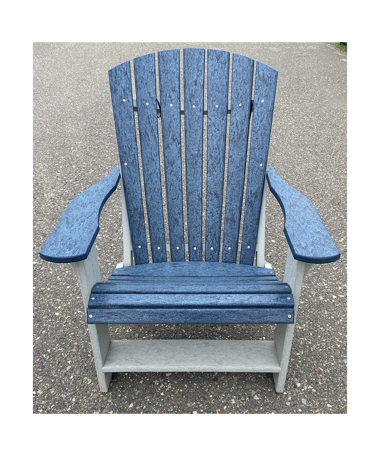 Heritage Adirondack Chair Light Gray Patriot Blue