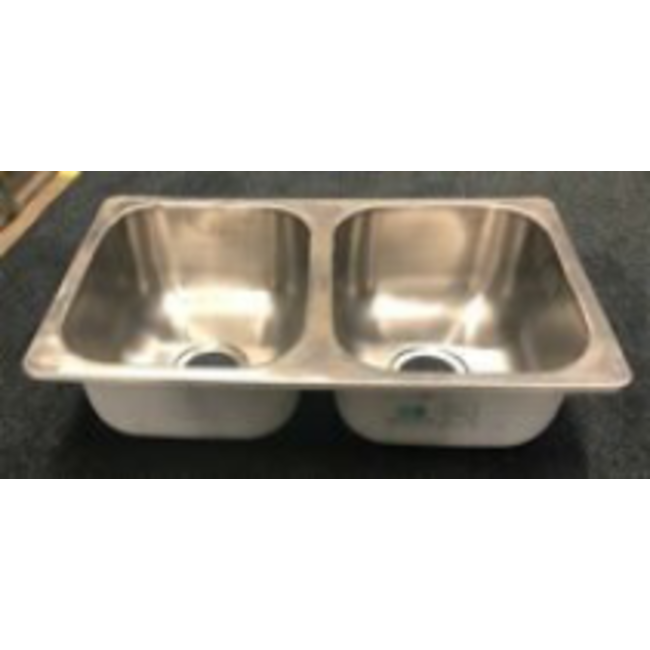16X27 Stainless Steel Double Sink