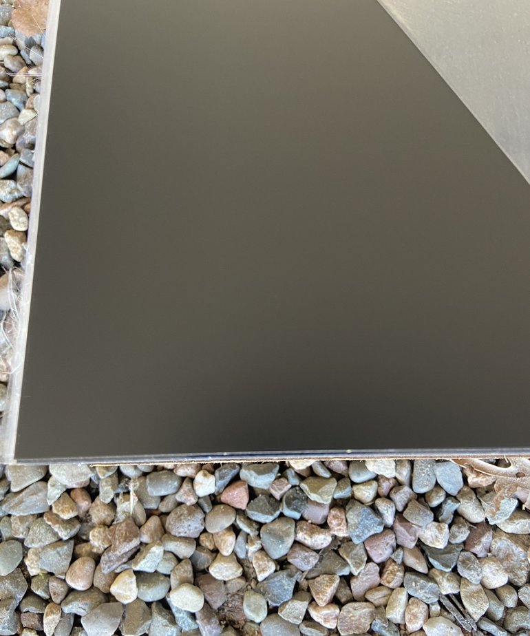 .040 Matte White/Black Siding (Double Sided) Aluminum 4'x8' Sheet