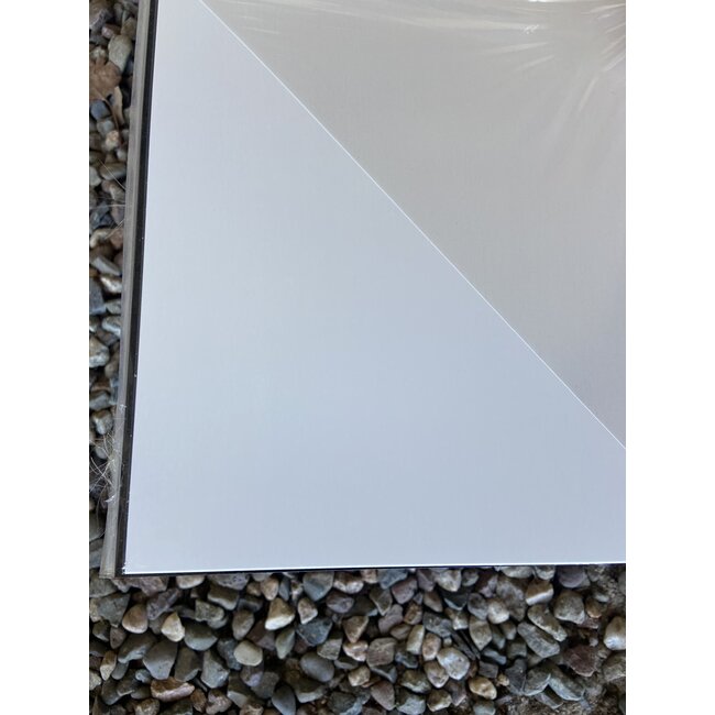 .040 Matte White & Black Siding  Aluminum - 4'x8' Sheet