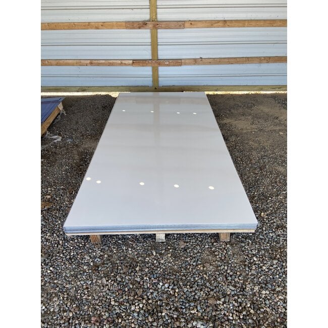 .040 Matte White & Black Siding  Aluminum - 4'x8' Sheet