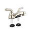 4" Lavatory Faucet Brushed Nickel with Teapot Handles