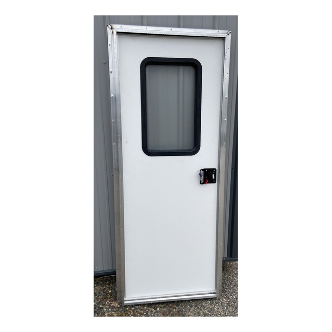 72"x28" Black Fiberglass Square Top Entrance Door
