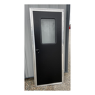 72"x28" Black Fiberglass Square Top Entrance Door