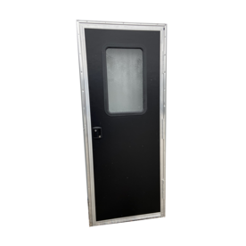 72"x28" Black Fiberglass Square Top Entrance Door