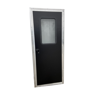 72"x28" Black Fiberglass Square Top Entrance Door