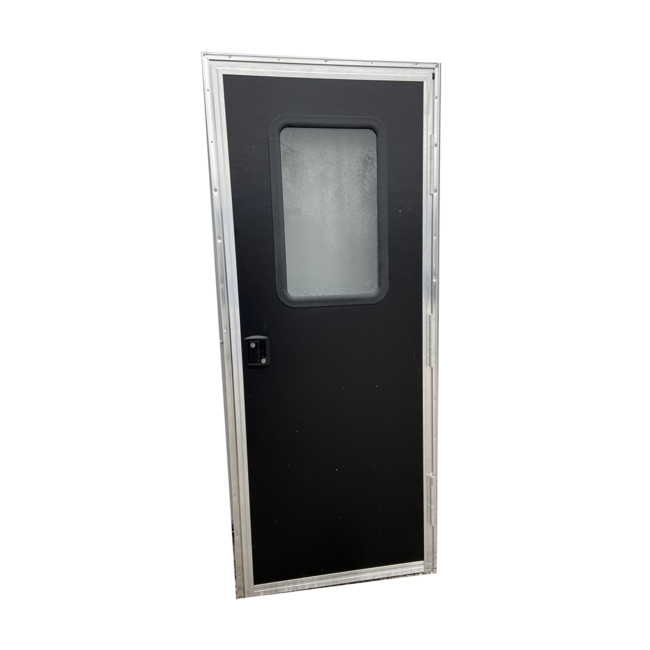 72"x28" Black Fiberglass Square Top Entrance Door