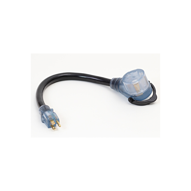 15 Amp M to 30 Amp F - 10/3 Pro Grip RV Adapter - Dogbone