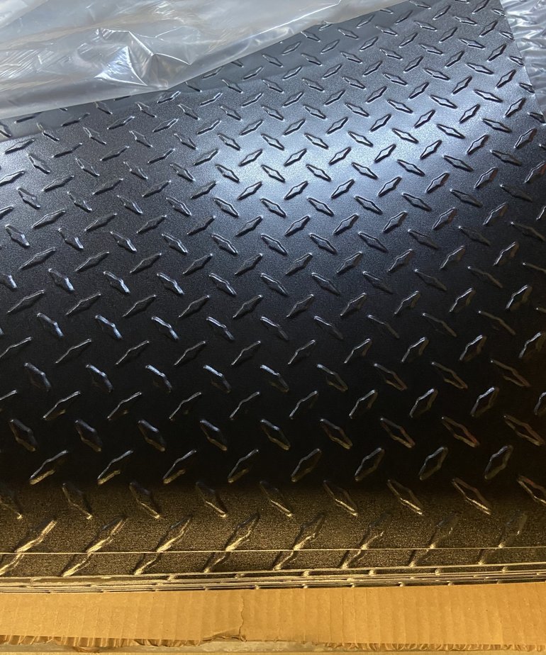 48"x96" Black Aluminum Diamond Plate Sheet