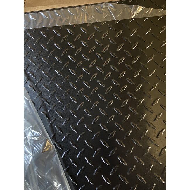 4'x8' Black Diamond Plate .030 Thickness w/ PVC film (Bulk)