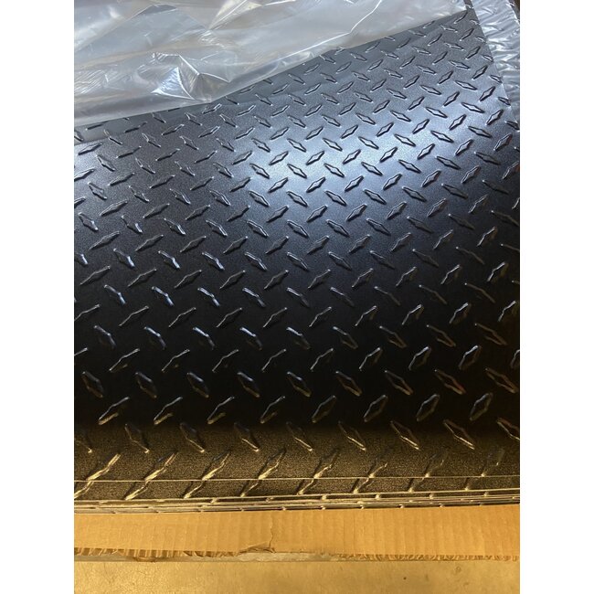 4'x8' Black Diamond Plate .030 Thickness w/ PVC film (Bulk)