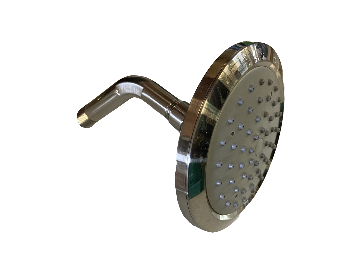 6" Brushed Nickel Rainfall Shower Head with Arm and Flange Pleasure