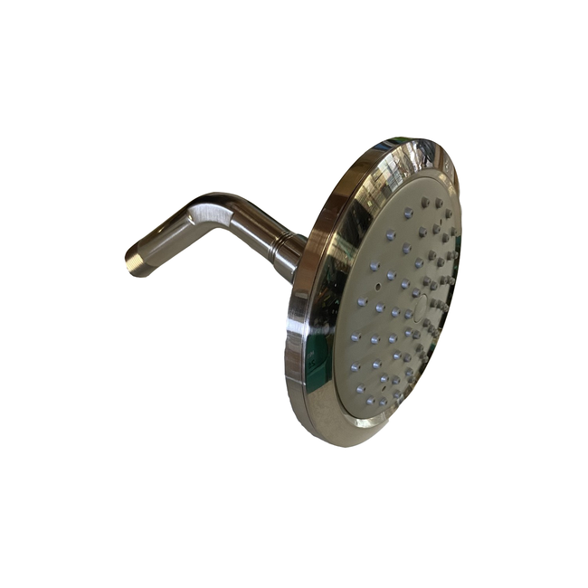 6" Brushed Nickel Rainfall Shower Head with Arm and Flange
