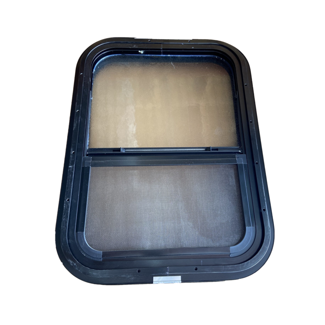 16”x22” Black Frosted Glass Window V000505317