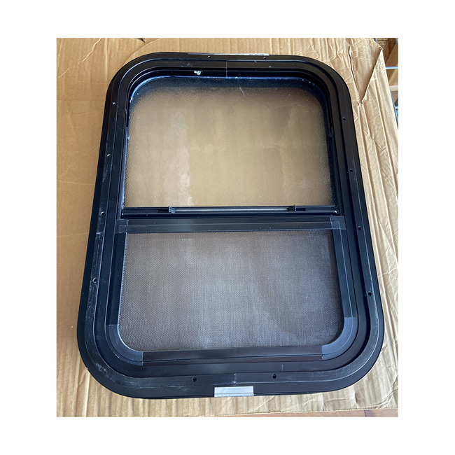 16”x22” Black Frosted Glass Window V000505317