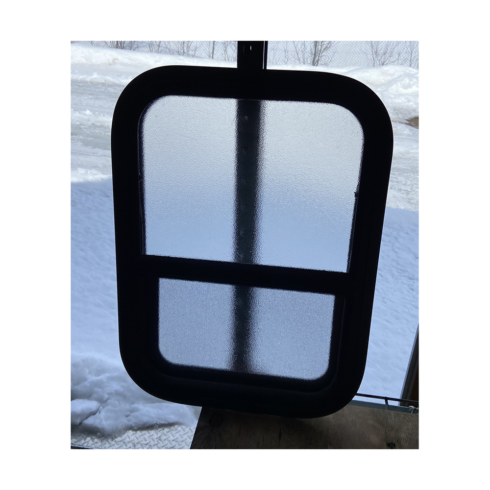 16”x22” Black Frosted Glass Window V000505317