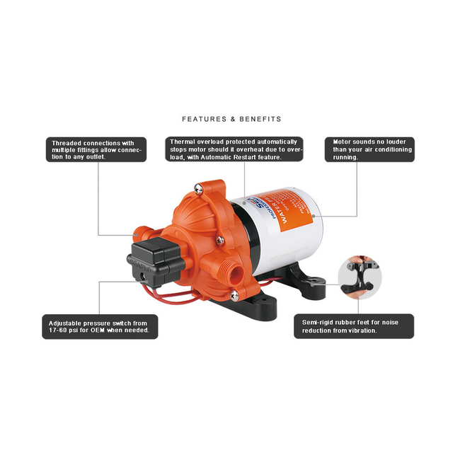 12 Volt Water Pump for RV by Seaflo