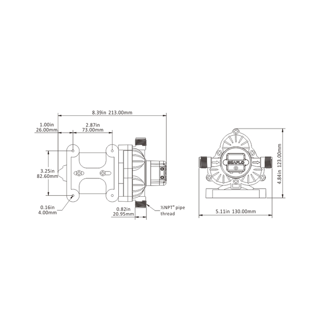 12 Volt Water Pump for RV by Seaflo