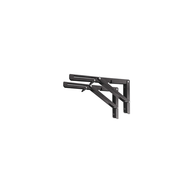 12" Black Folding Table Bracket - Pair